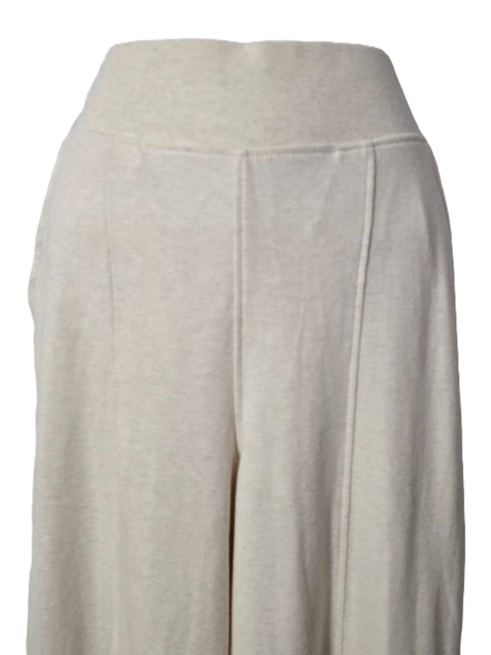 Pact Airplane Wide Leg Pants XS Organic Cotton Pintuck Sweats 2 PAIR Taupe Cream - Picture 10 of 14